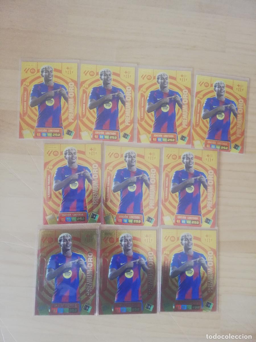 Cromos de F&uacute;tbol: Lamine Yamal (x10) Premium Oro Adrenalyn 2025/2026