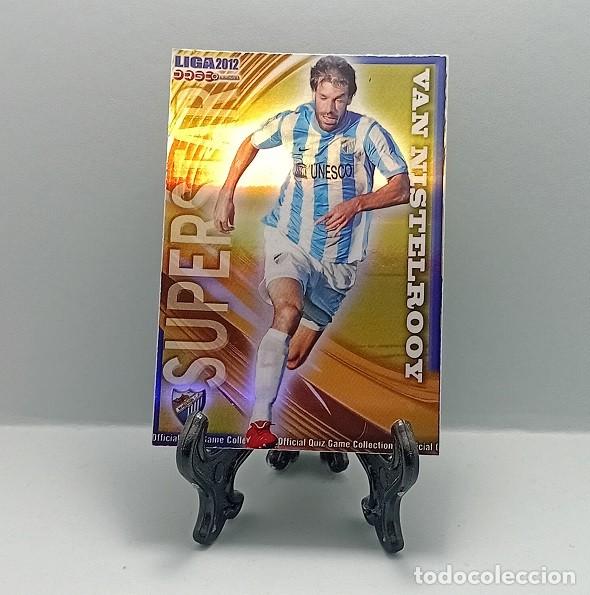 Cromos de F&uacute;tbol: 297 VAN NISTELROOY M&Aacute;LAGA CF QUIZ GAME COLLECTION MUNDICROMO 2011 2012 SUPERSTAR RAYAS HORIZONTALES