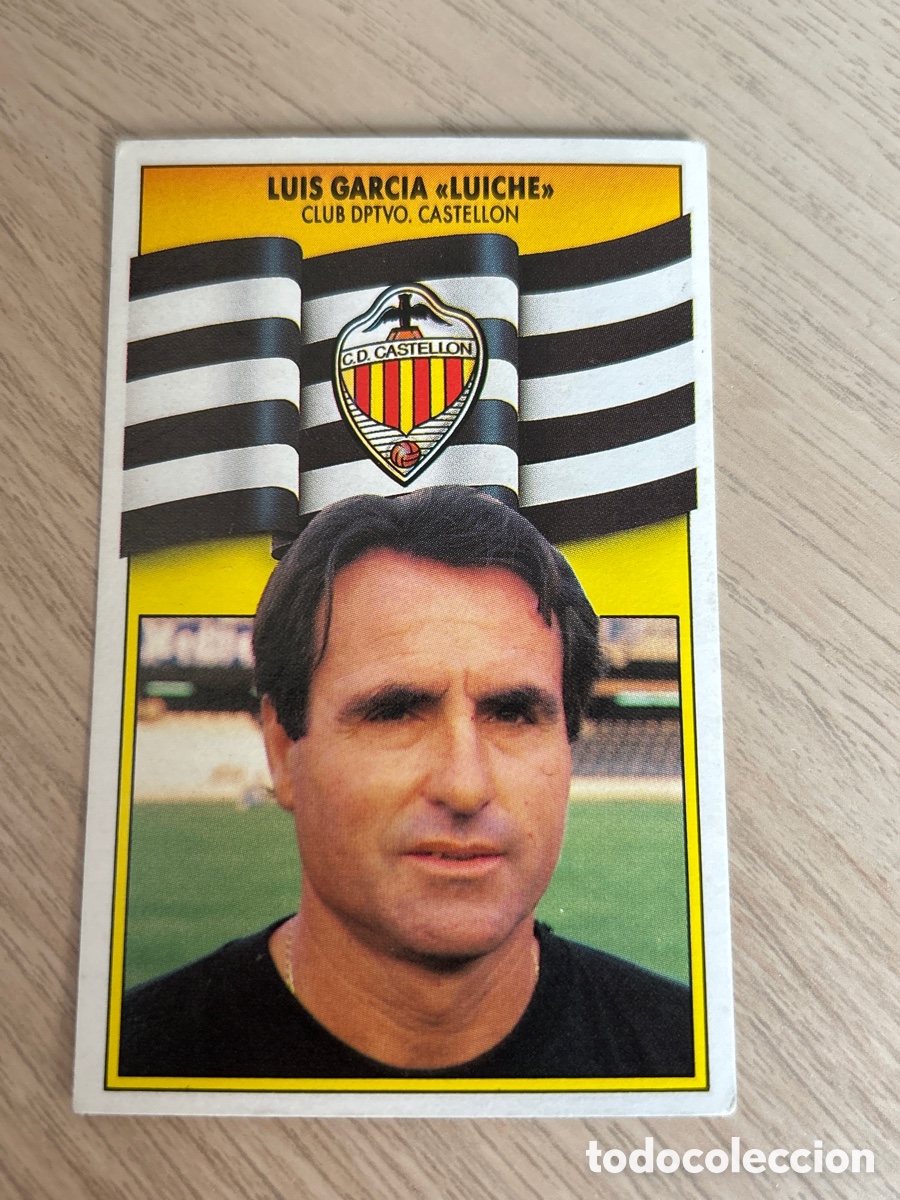 Cromos de F&uacute;tbol: LUIS GARCIA LUICHE ENTRENADOR CASTELLON LIGA ESTE 1990 1991 90 91 NUNCA PEGADO SIN PEGAR