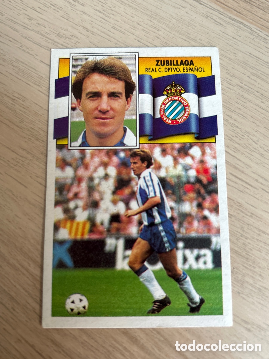 Fu&szlig;ball-Sticker: ZUBILLAGA ESPANYOL LIGA ESTE 1990 1991 90 91 NUNCA PEGADO SIN PEGAR