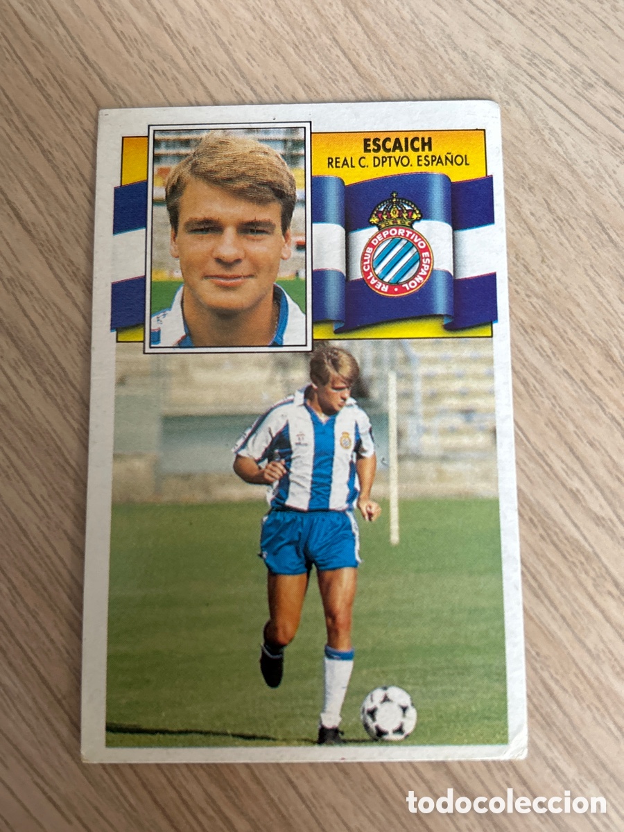 Fu&szlig;ball-Sticker: ESCAICH ESPANYOL LIGA ESTE 1990 1991 90 91 NUNCA PEGADO SIN PEGAR