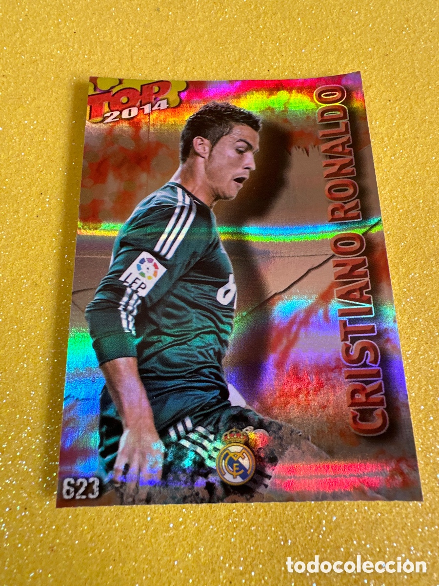 Cartes &agrave; collectionner de Football: 623 CRISTIANO RONALDO(R.MADRID)TOP 2014 RAYAS ROJO MUNDICROMO 2013-2014 13 14