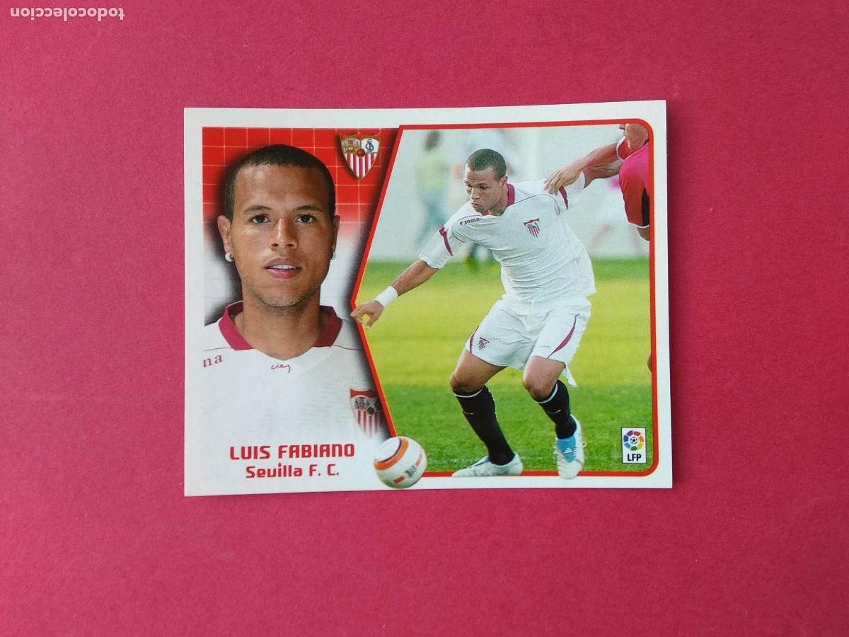 Cromos de F&uacute;tbol: EDICIONES ESTE LIGA 05 06 2005 2006 CROMO NUNCA PEGADO FICHAJE N&ordm; 9 LUIS FABIANO SEVILLA