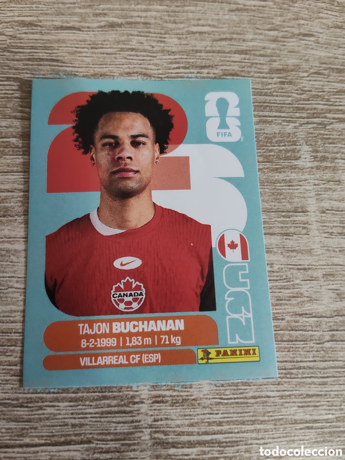 Cromos de F&uacute;tbol: Panini mundial 2026 CAN 17 Tajon Buchanan Canad&aacute;