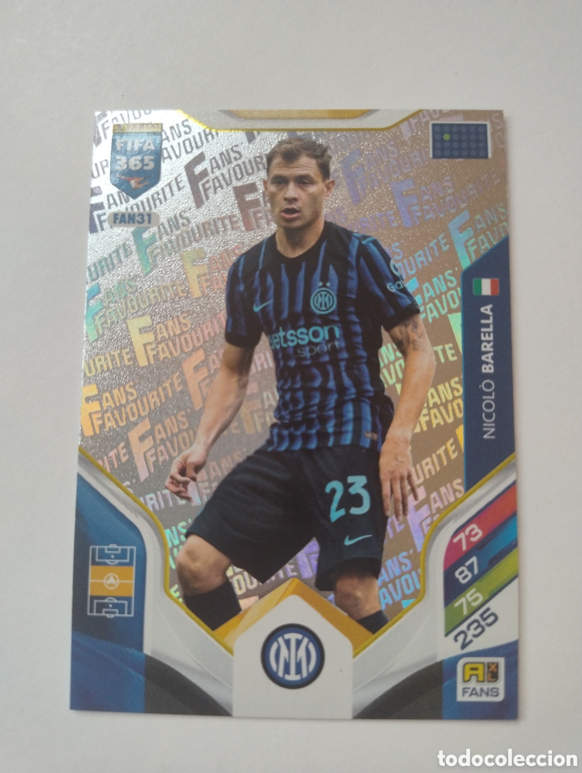 Cromos de F&uacute;tbol: FAN 31 - Barella - Inter de Mil&aacute;n - Adrenalyn XL FIFA 365 2026
