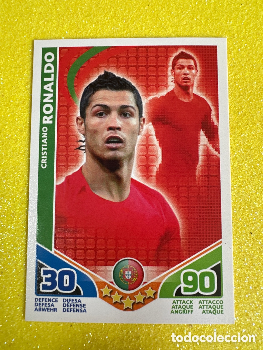 Figurine di Calcio: CRISTIANO RONALDO (PORTUGAL) BASE CARD TOPPS MATCH ATTAX SUDAFRICA 2010 TRADING CARD