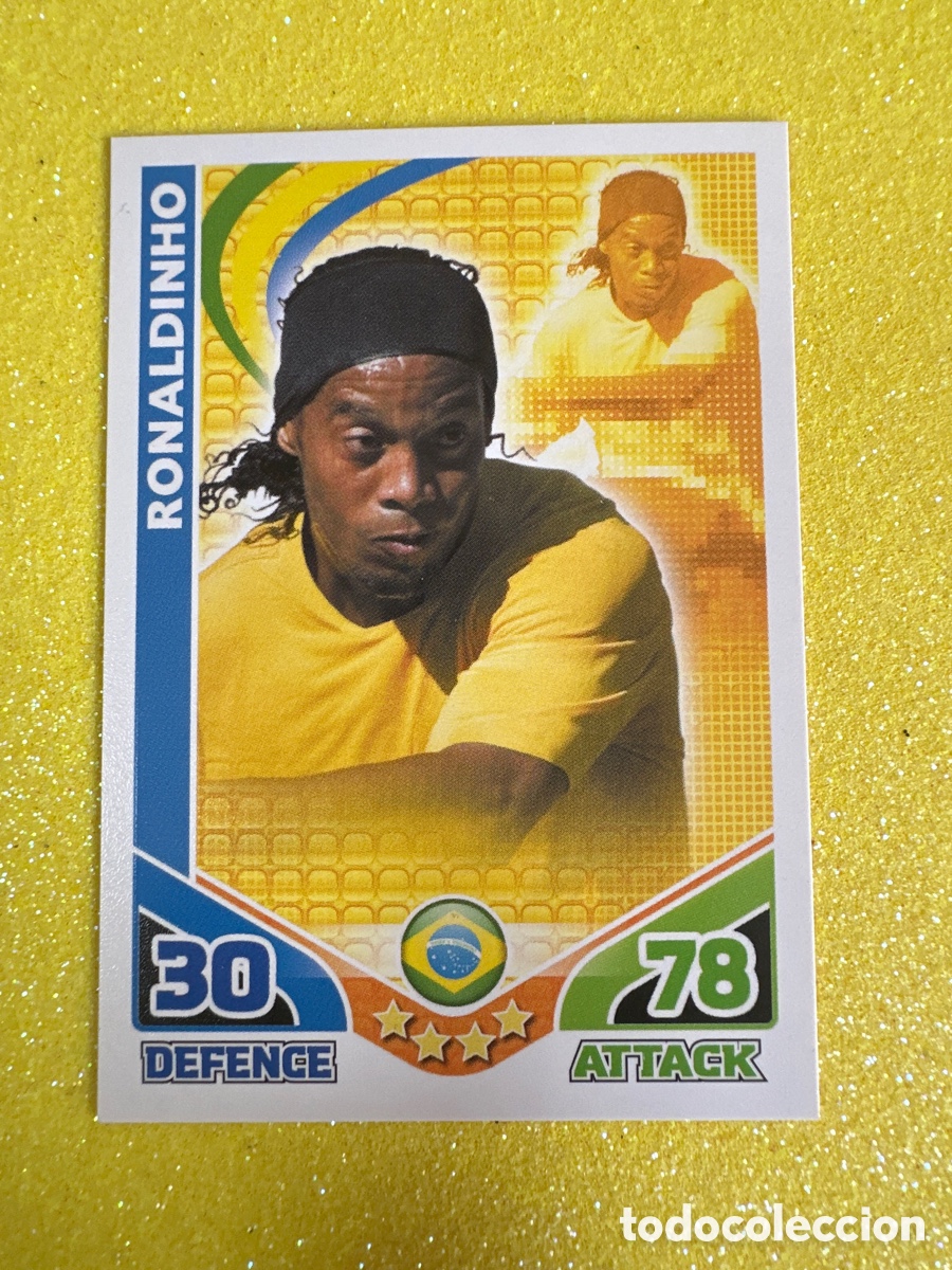 Figurine di Calcio: RONALDINHO (BRASIL) BASE CARD TOPPS MATCH ATTAX SUDAFRICA 2010 TRADING CARD