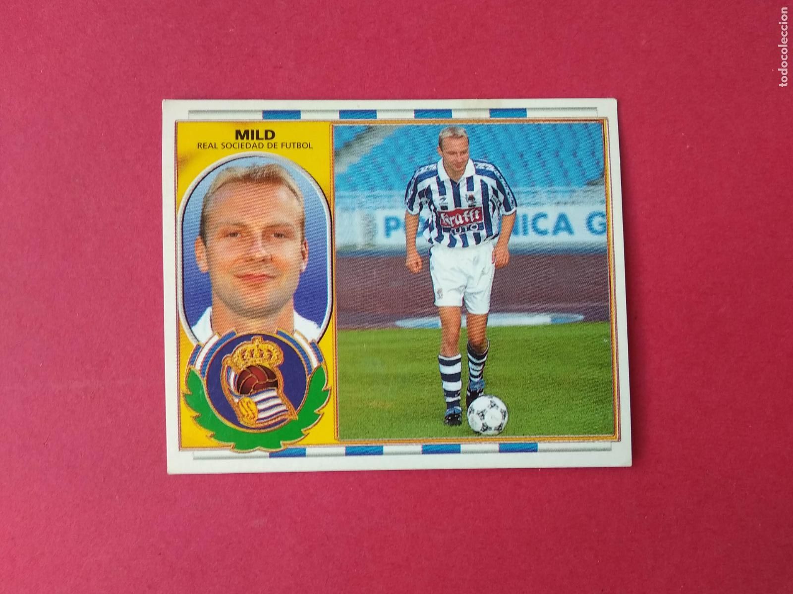 Cromos de F&uacute;tbol: CROMO EDICIONES ESTE LIGA 1996 1997 96 97 COLOCA , MILD , REAL SOCIEDAD , NUNCA PEGADO