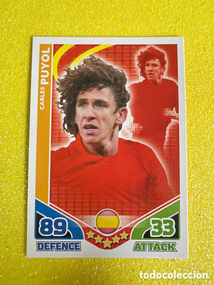 Figurine di Calcio: PUYOL (ESPA&Ntilde;A) BASE CARD TOPPS MATCH ATTAX SUDAFRICA 2010 TRADING CARD