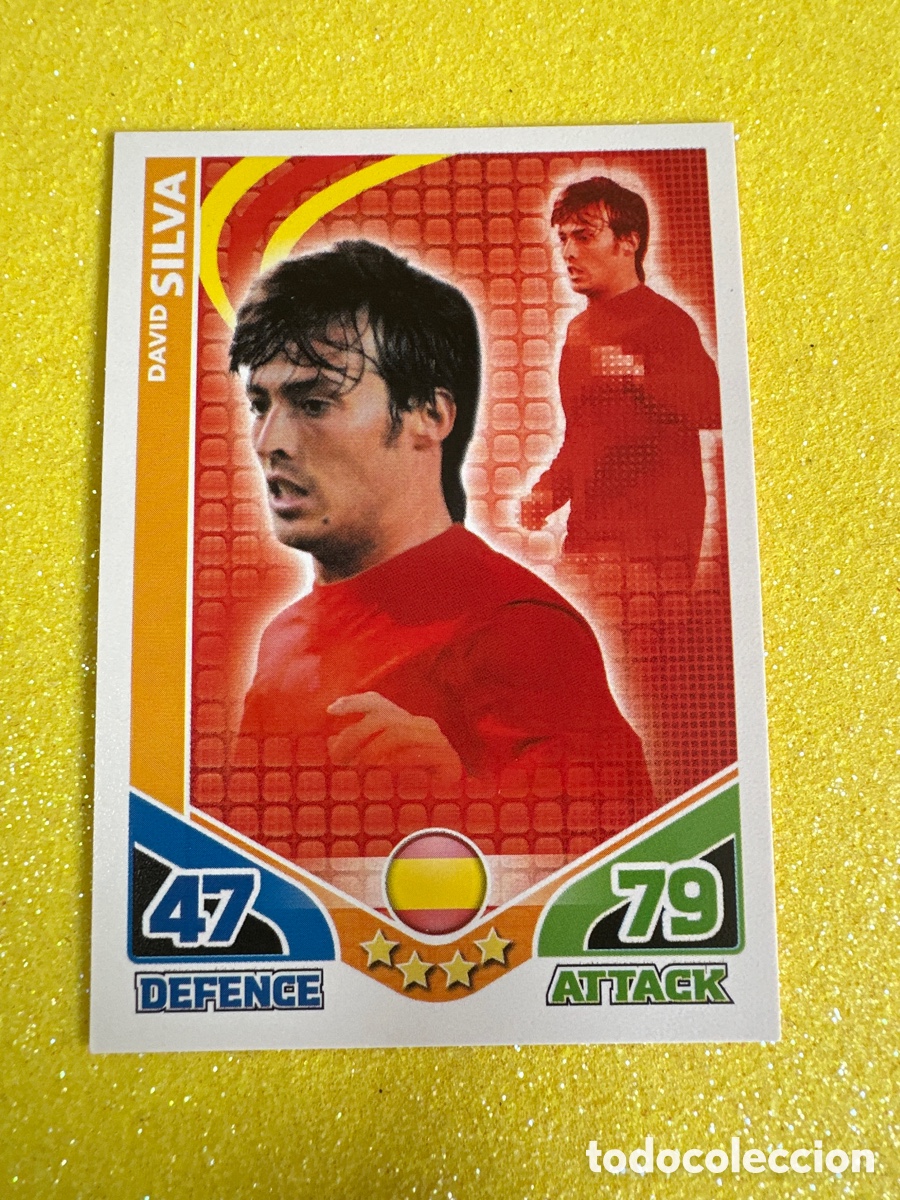 Figurine di Calcio: SILVA (ESPA&Ntilde;A) BASE CARD TOPPS MATCH ATTAX SUDAFRICA 2010 TRADING CARD