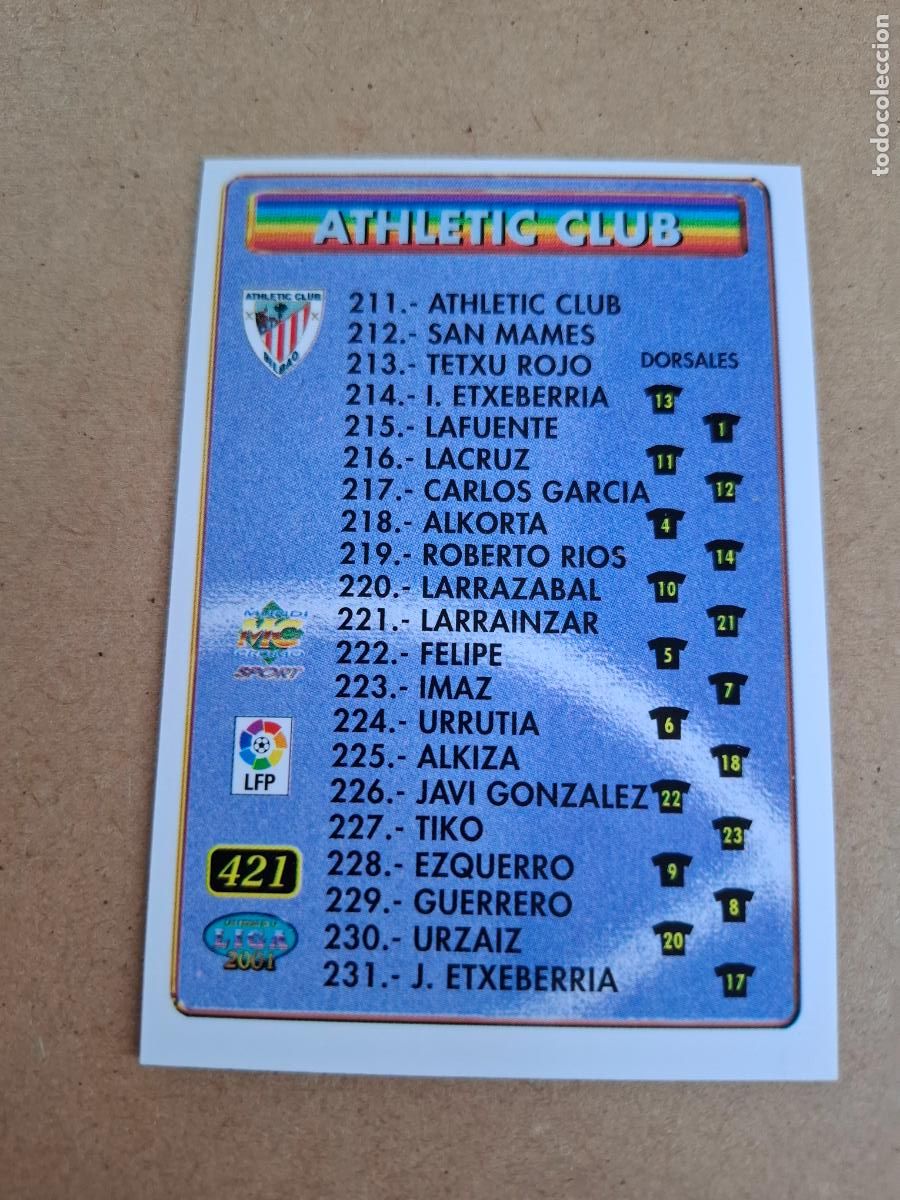 Figurine di Calcio: MUNDICROMO 2000 2001 00 01 - 421 &Iacute;NDICE ATHLETIC CLUB / R.C. DEPORTIVO