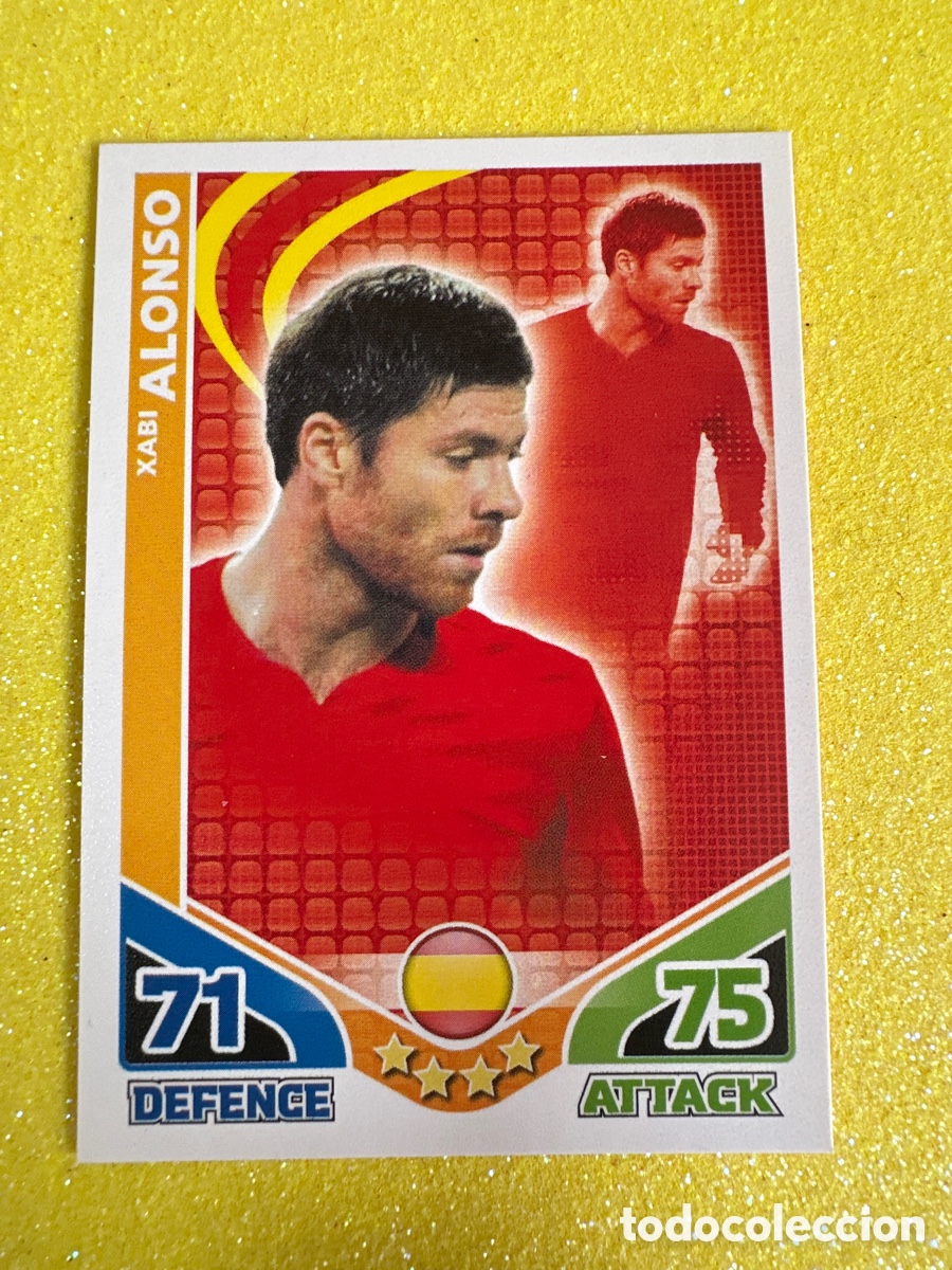 Figurine di Calcio: XABI ALONSO (ESPA&Ntilde;A) BASE CARD TOPPS MATCH ATTAX SUDAFRICA 2010 TRADING CARD