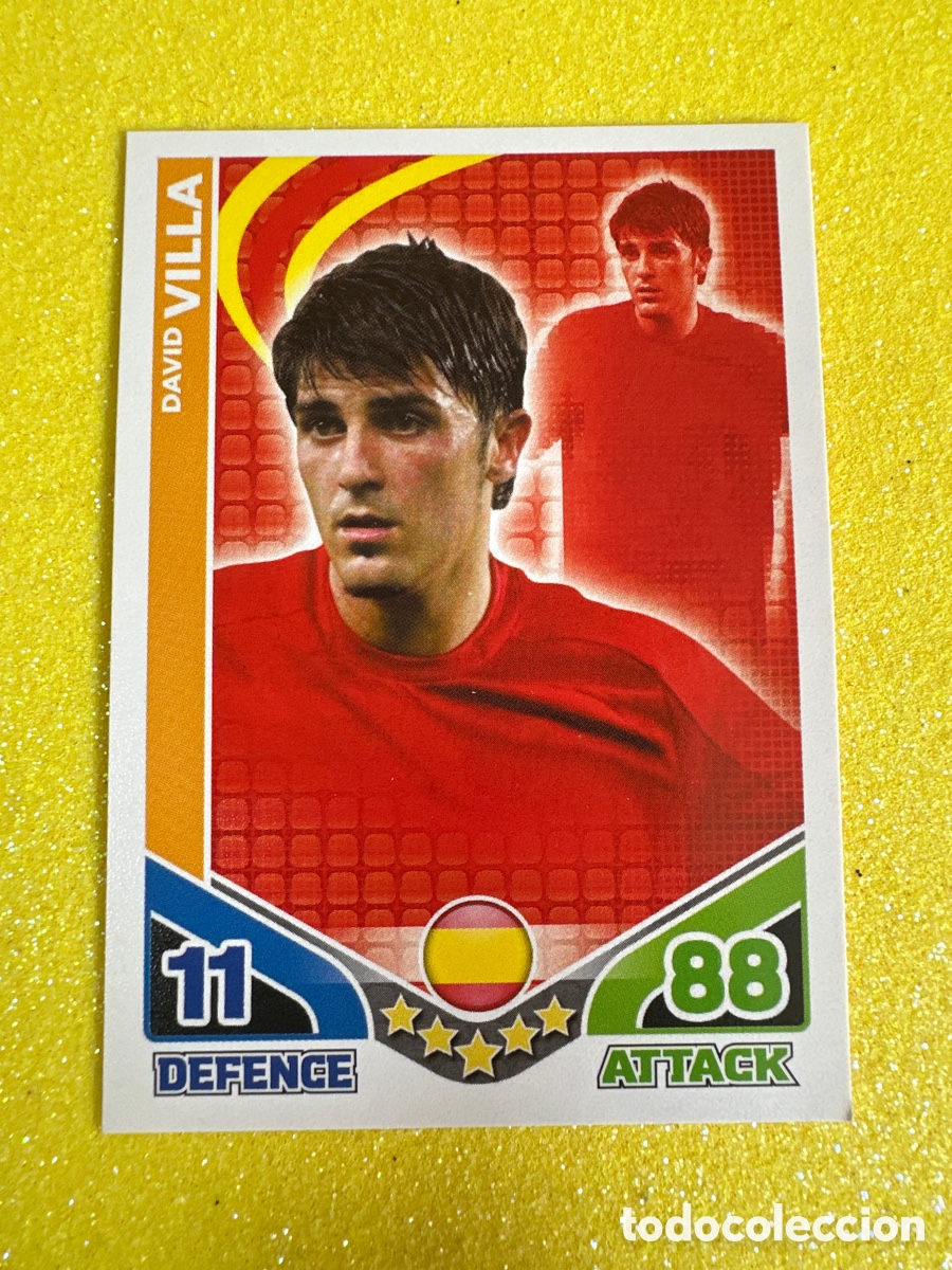 Figurine di Calcio: VILLA (ESPA&Ntilde;A) BASE CARD TOPPS MATCH ATTAX SUDAFRICA 2010 TRADING CARD
