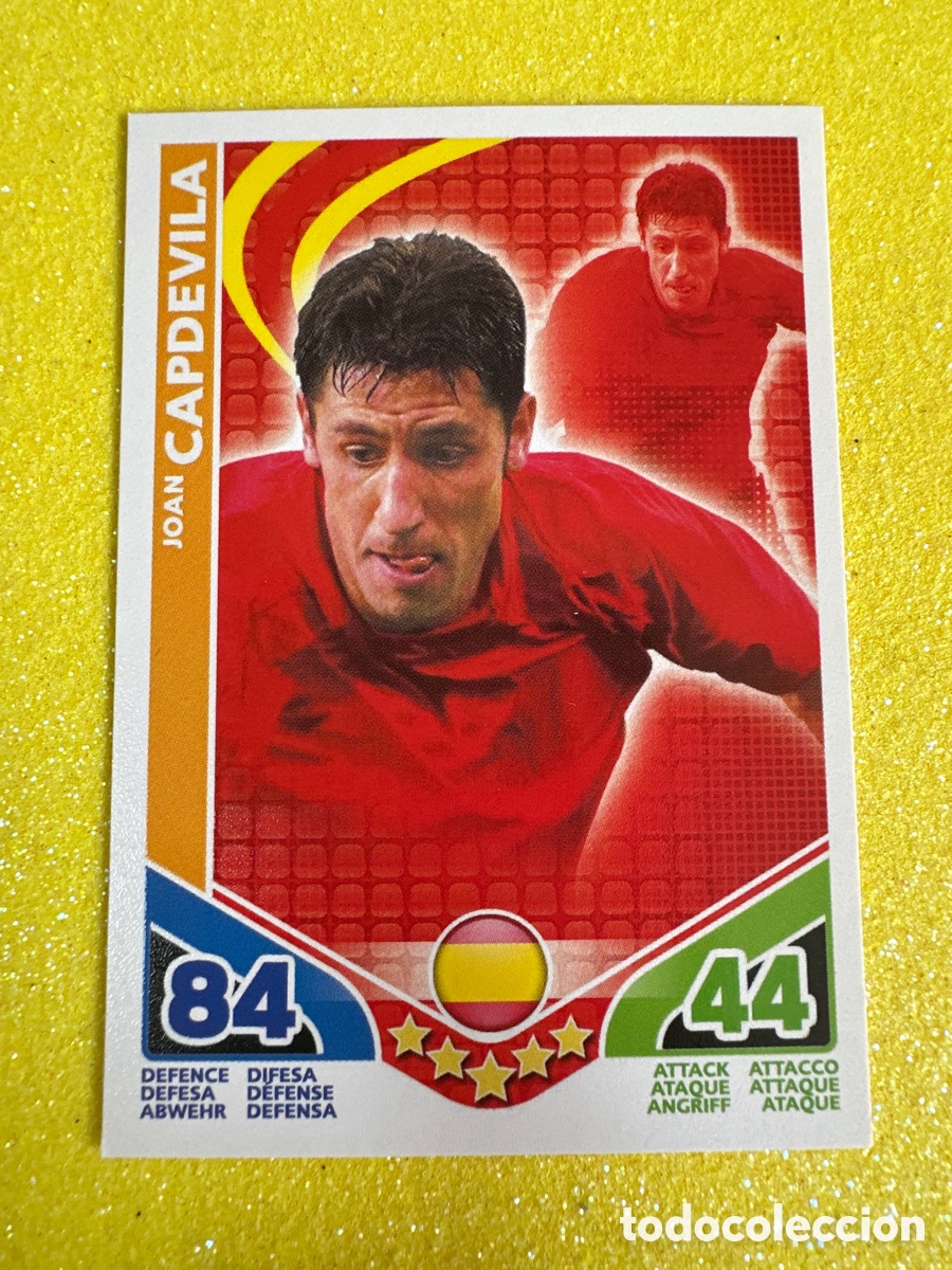 Figurine di Calcio: CAPDEVILA (ESPA&Ntilde;A) BASE CARD TOPPS MATCH ATTAX SUDAFRICA 2010 TRADING CARD