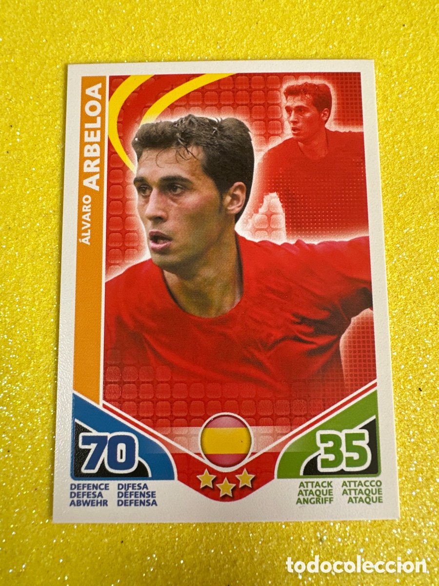 Figurine di Calcio: ARBELOA (ESPA&Ntilde;A) BASE CARD TOPPS MATCH ATTAX SUDAFRICA 2010 TRADING CARD