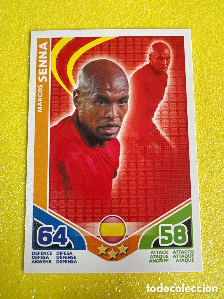 Figurine di Calcio: MARCOS SENNA (ESPA&Ntilde;A) BASE CARD TOPPS MATCH ATTAX SUDAFRICA 2010 TRADING CARD