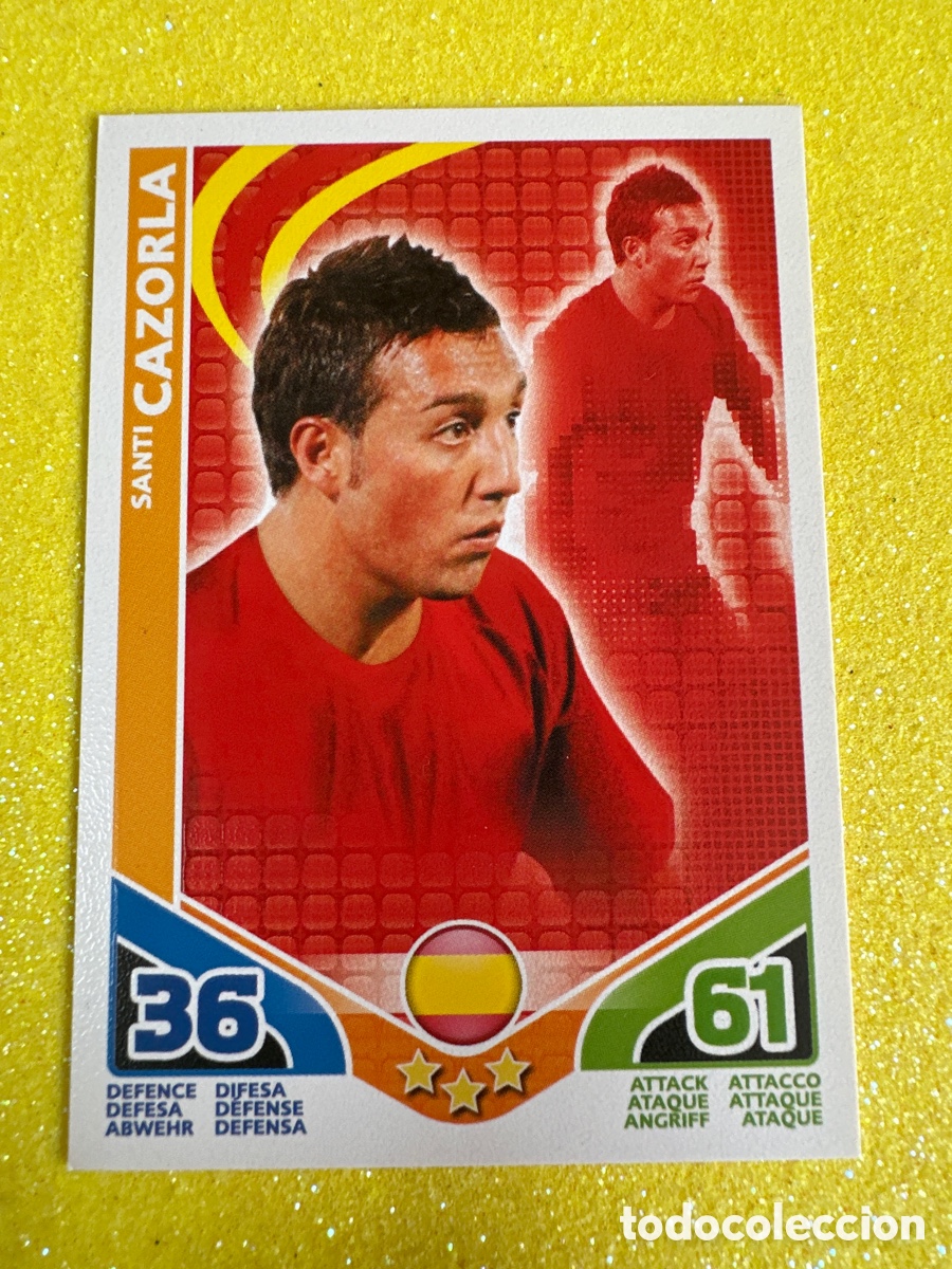 Figurine di Calcio: CAZORLA (ESPA&Ntilde;A) BASE CARD TOPPS MATCH ATTAX SUDAFRICA 2010 TRADING CARD