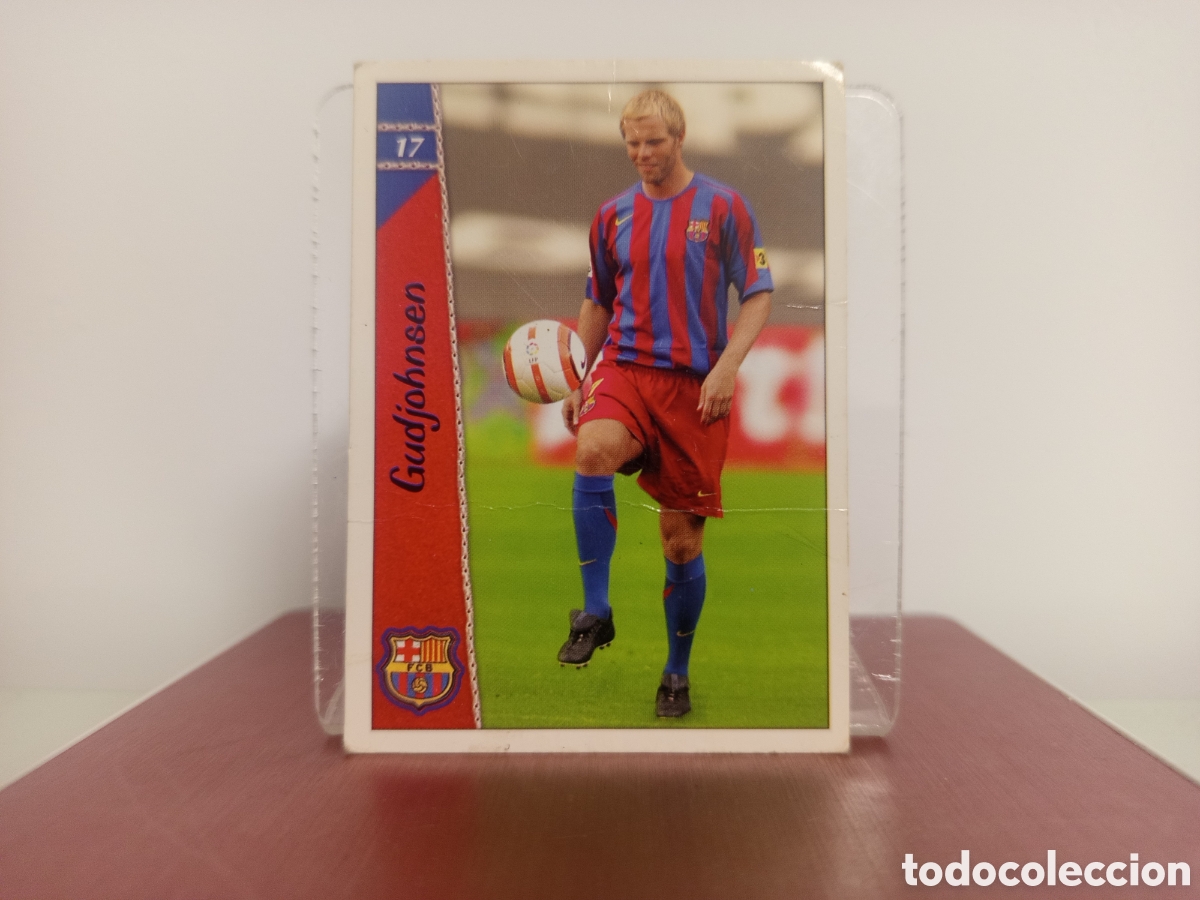 Fu&szlig;ball-Sticker: ❇️ CROMO CARD ⚽ GUDJOHNSEN BARCELONA 17 LAS FICHAS DE LA LIGA 06 07 2006 2007 MUNDICROMO ❇️