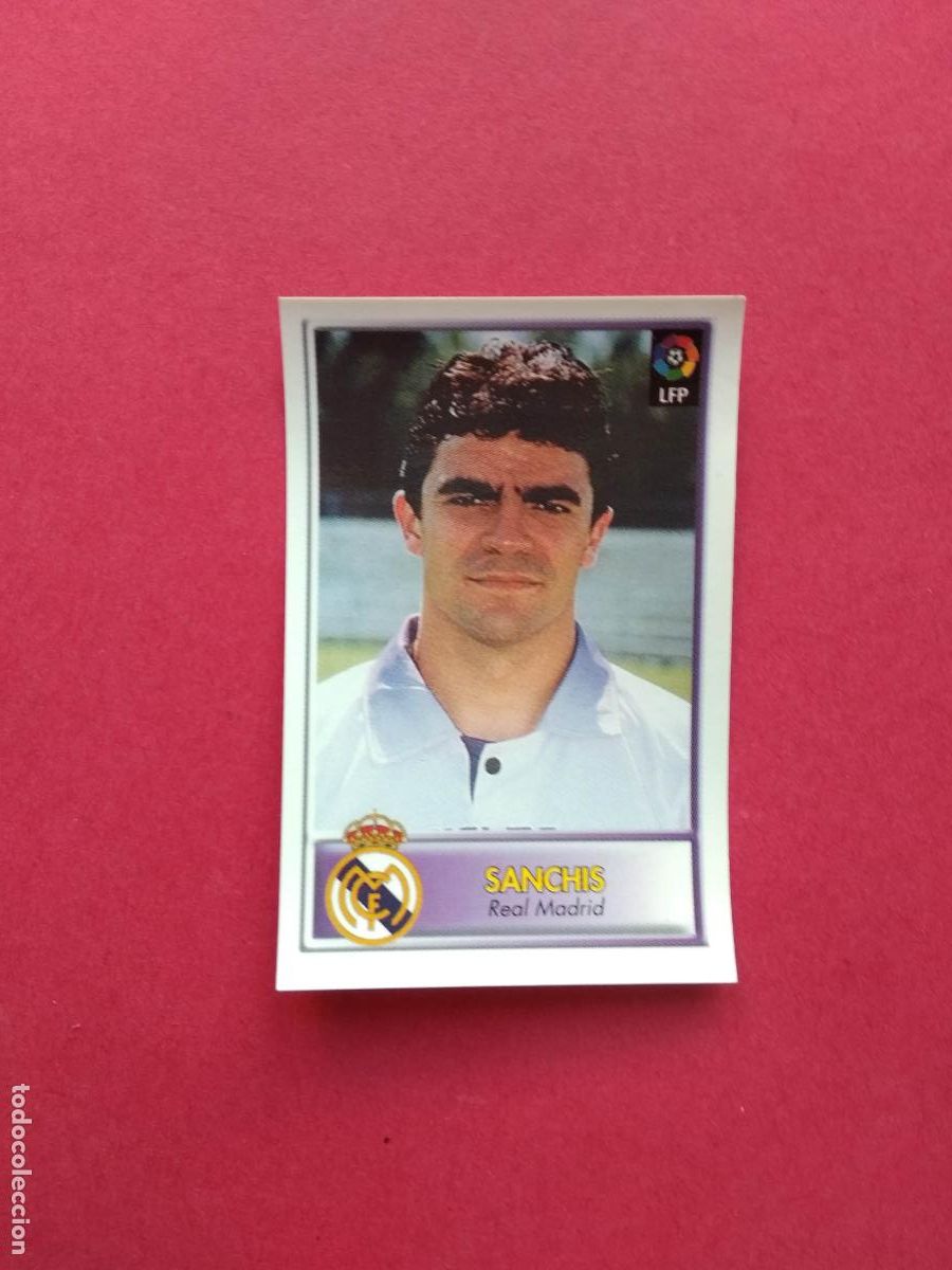 Fu&szlig;ball-Sticker: BOLLYCAO FUTBOL LIGA 97 98 1997 1998 CROMO NUNCA PEGADO REAL MADRID N&ordm; 101 SANCHIS