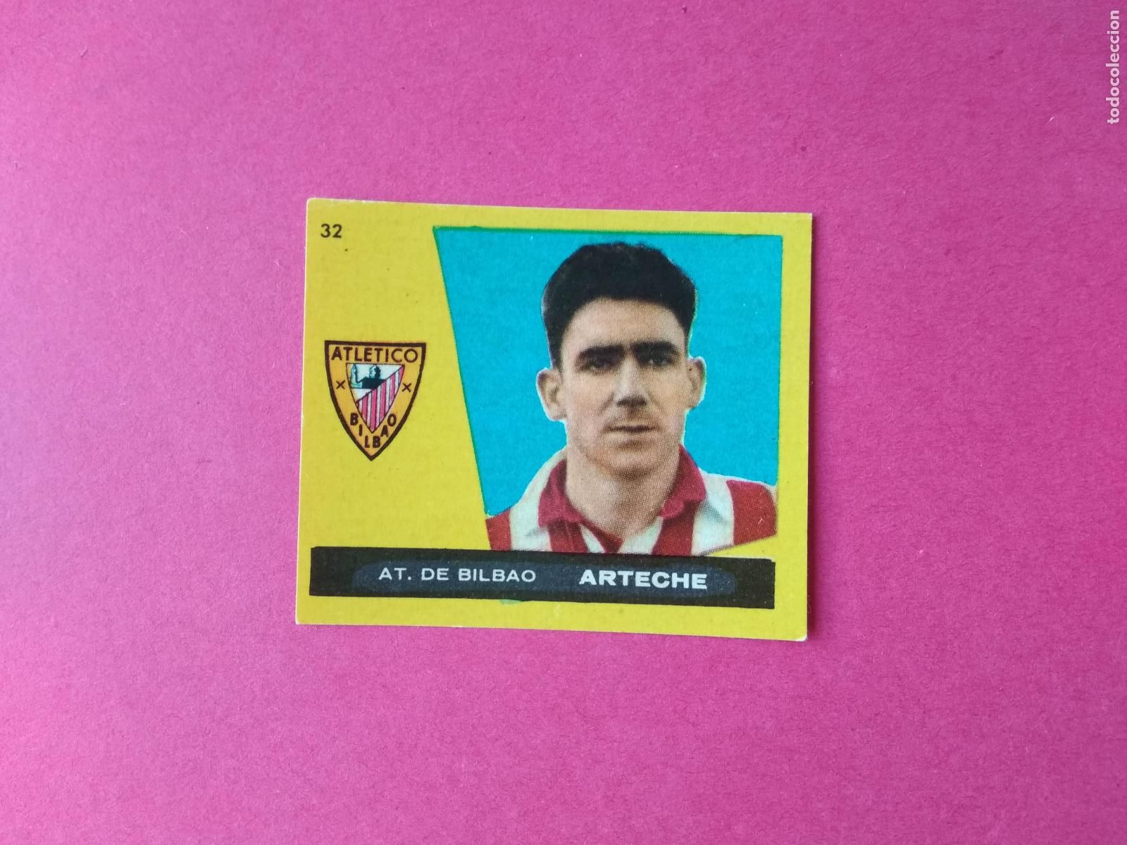Cromos de F&uacute;tbol: EDITORIAL BRUGUERA CAMPEONES LIGA 59 60 1959 1960 NUNCA PEGADO N&ordm; 32 ARTECHE ATHLETIC DE BILBAO