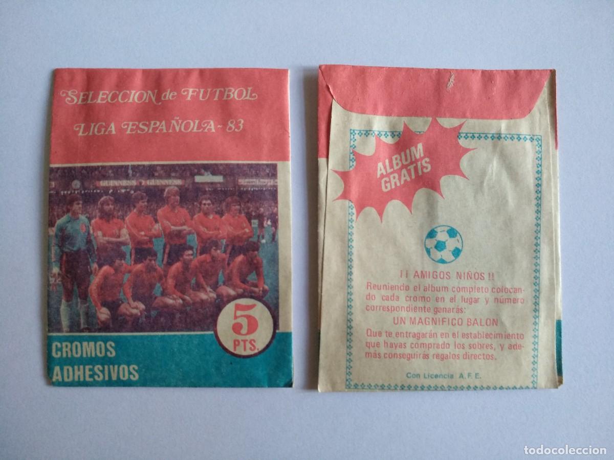 Football Stickers: 5 sobres Selecci&oacute;n de Futbol Liga Espa&ntilde;ola 83, ediciones gol, Maradona rookie (leer)