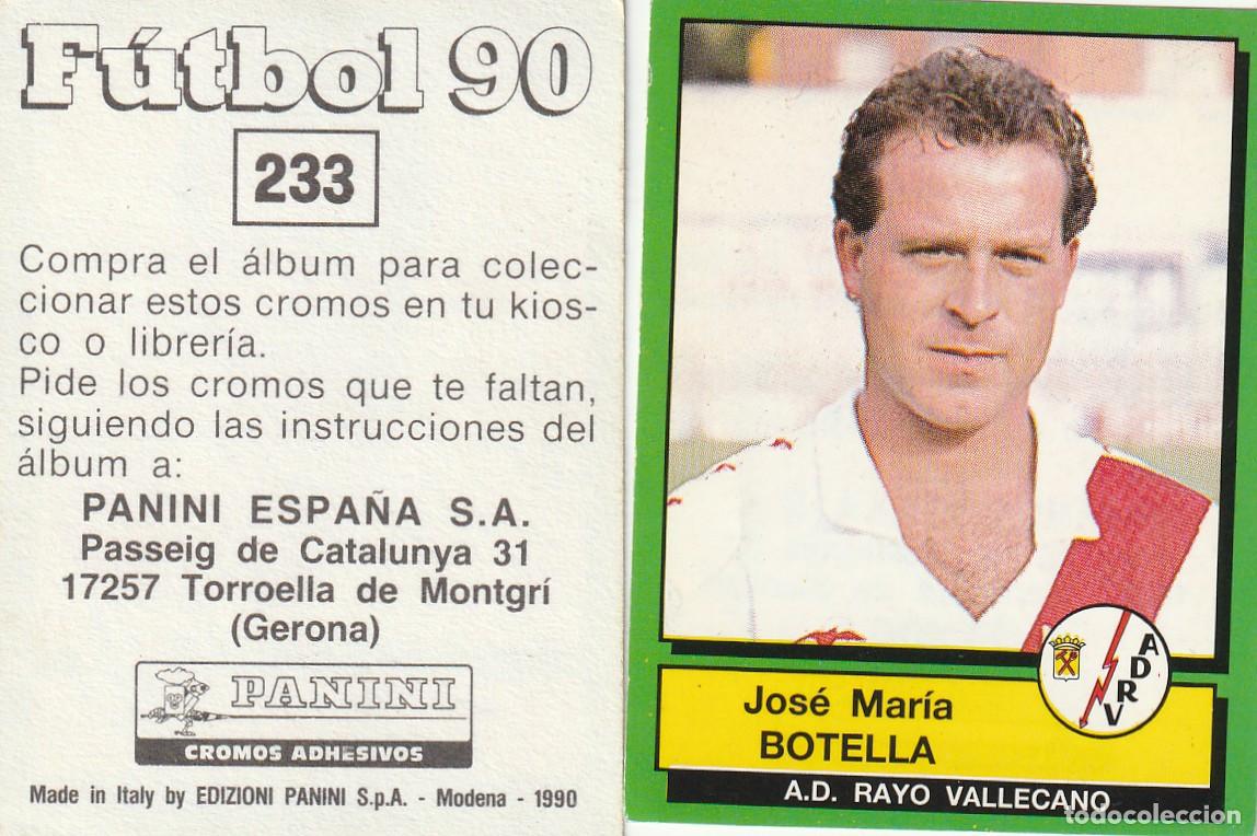 Cromos de F&uacute;tbol: 6280D - CROMO NUEVO FUTBOL 90 PANINI- BOTELLA (RAYO VALLECANO)
