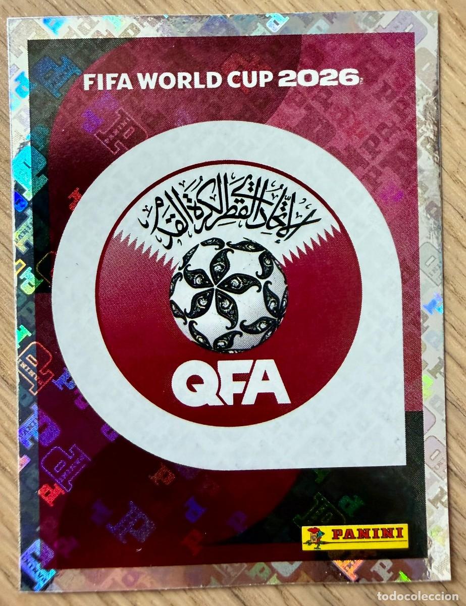 Cromos de F&uacute;tbol: QAT1 QAT 1 ESCUDO QATAR MUNDIAL FIFA WORLD CUP 2026 26 STICKER CROMO PANINI SIN PEGAR