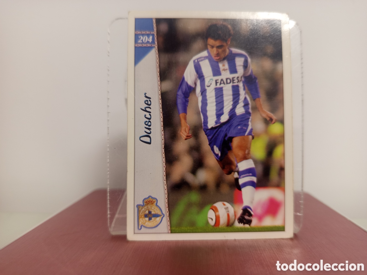 Cromos de F&uacute;tbol: ❇️ CROMO CARD ⚽ DUSCHER DEPORTIVO DE LA CORU&Ntilde;A 204 LAS FICHAS LIGA 06 07 2006 2007 MUNDICROMO ❇️