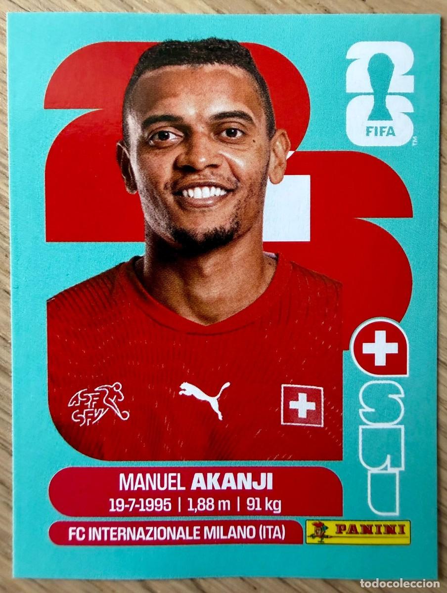 Cromos de F&uacute;tbol: SUI4 SUI 4 MANUEL AKANJI SUIZA MUNDIAL FIFA WORLD CUP 2026 26 STICKER CROMO PANINI SIN PEGAR