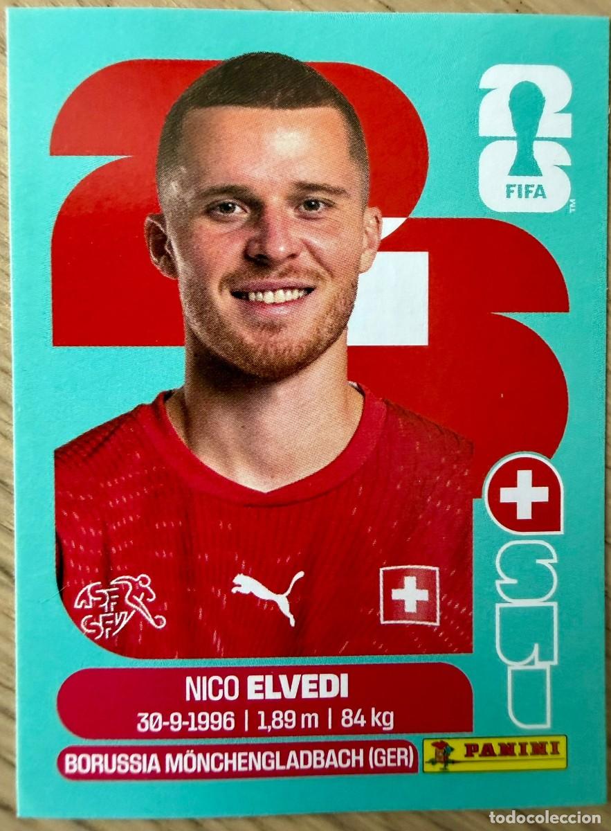 Cromos de F&uacute;tbol: SUI6 SUI 6 NICO ELVEDI SUIZA MUNDIAL FIFA WORLD CUP 2026 26 STICKER CROMO PANINI SIN PEGAR