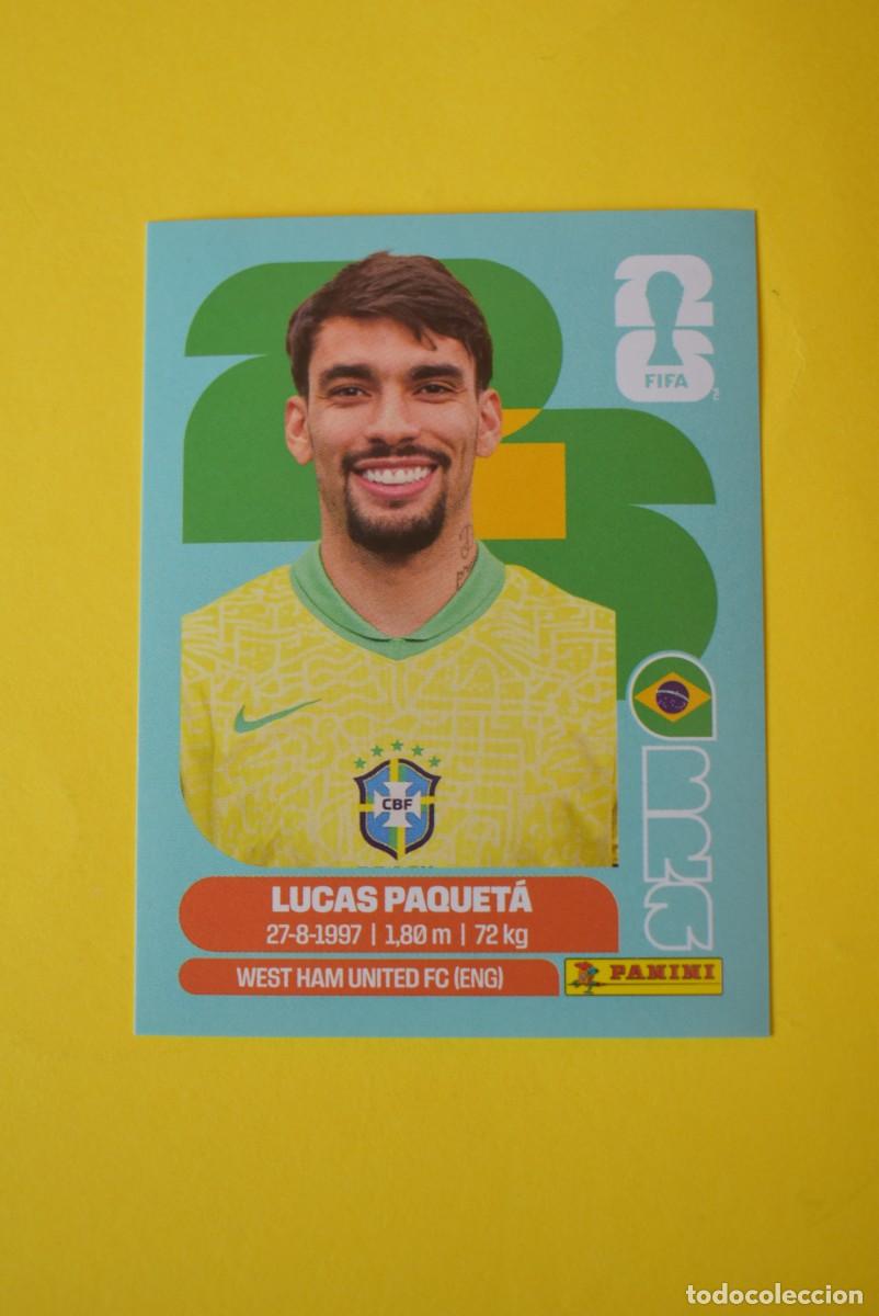 Cromos de F&uacute;tbol: Cromo FIFA World Cup 2026. Mundial 2026. Lucas Paquet&aacute;. Brasil. BRA 9. Panini
