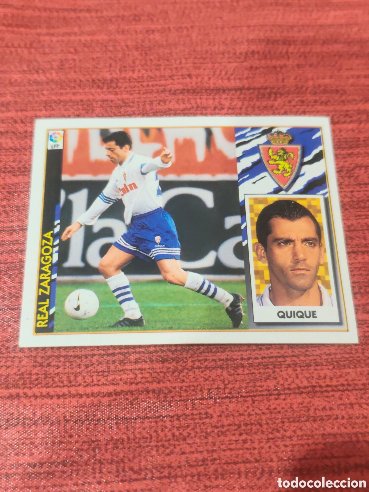 Cromos de F&uacute;tbol: BAJA QUIQUE REAL ZARAGOZA EDICIONES ESTE 1997 1998