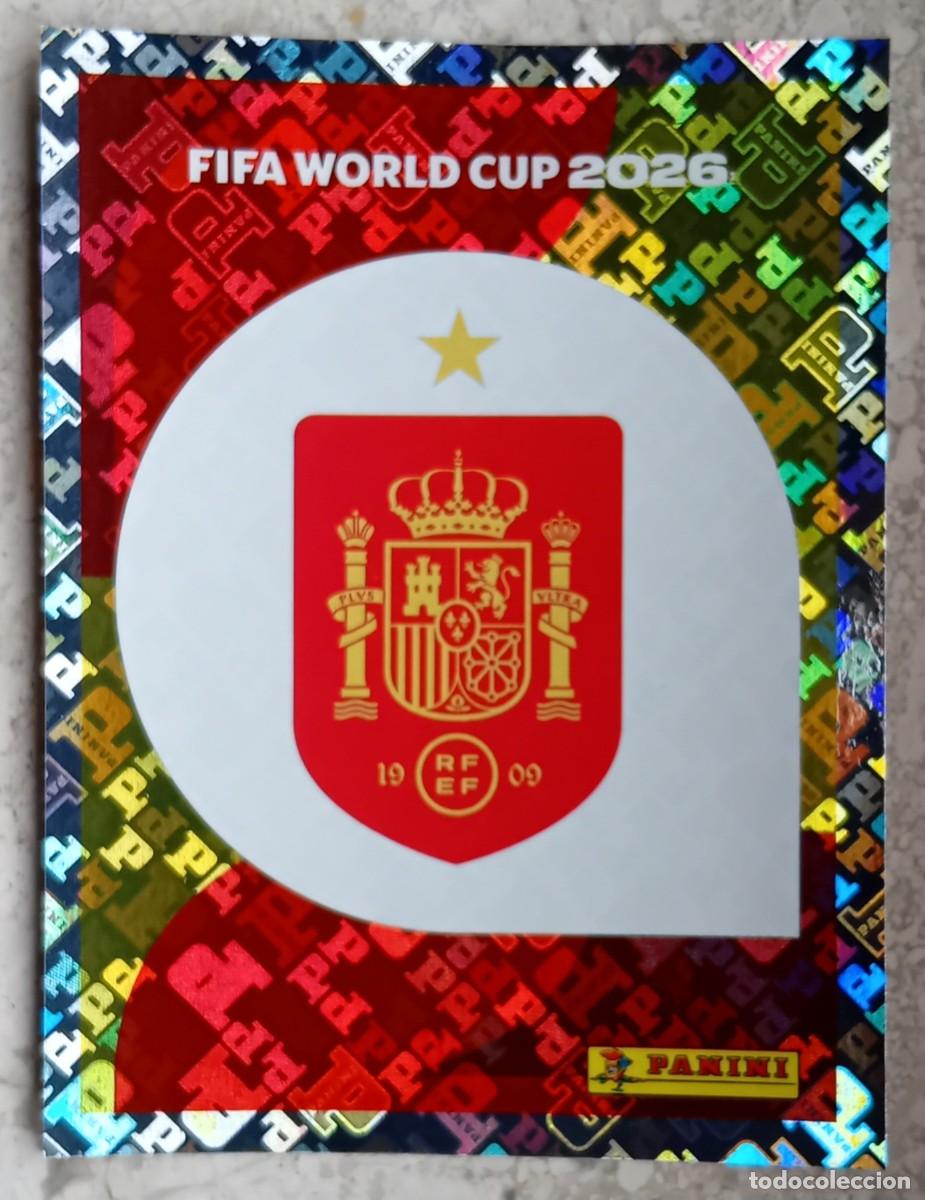 Cromos de F&uacute;tbol: Figurina Panini 2026 Cromo World Cup Usa Mundial 2026 scudetto escudo badge Espa&ntilde;a n ESP 1