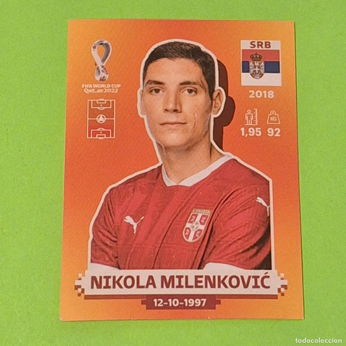 Cromos de F&uacute;tbol: WORLD CUP MUNDIAL QATAR 2022 - VERSION NARANJA SUDAMERICA - SRB 4 SERBIA - NIKOLA MILENKOVIC
