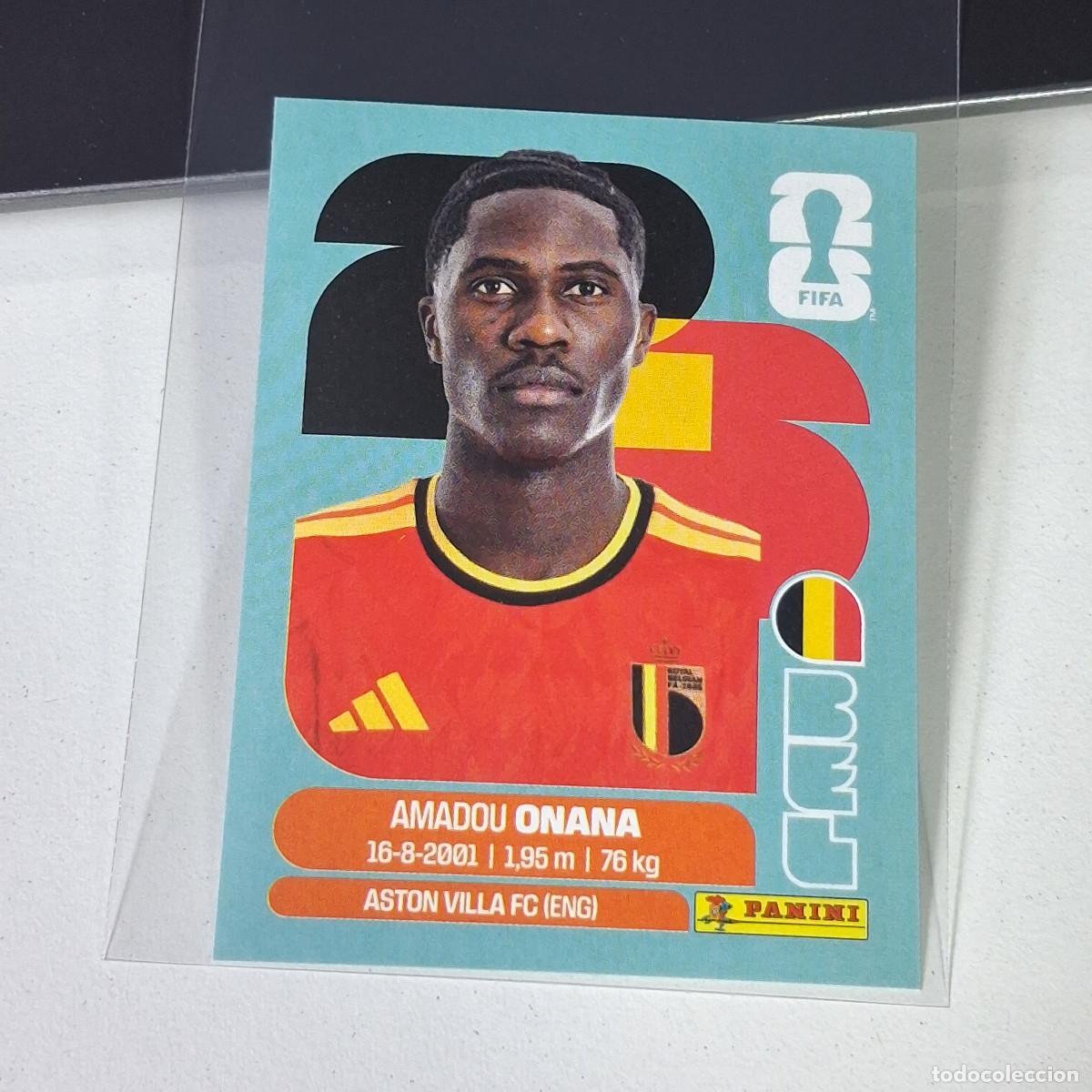 Cromos de F&uacute;tbol: A35 BEL10 BEL 10 AMADOU ONANA BELGIUM BELGICA MUNDIAL FIFA WORLD CUP 2026 STICKER PANINI