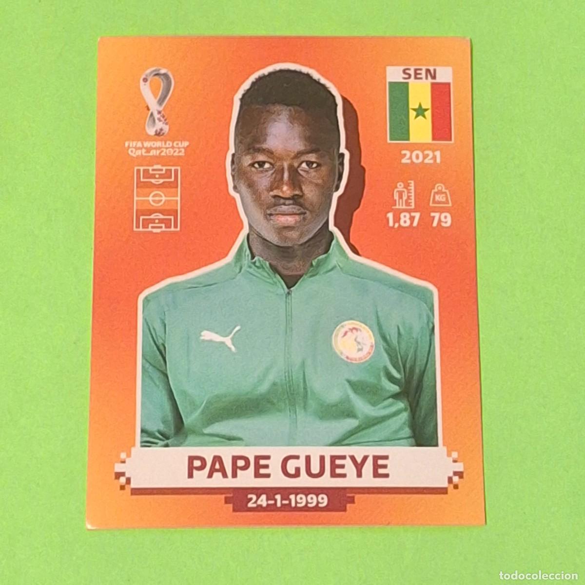 Cromos de F&uacute;tbol: WORLD CUP MUNDIAL QATAR 2022 - VERSION NARANJA SUDAMERICA - SEN 12 SENEGAL - PAPE GUEYE