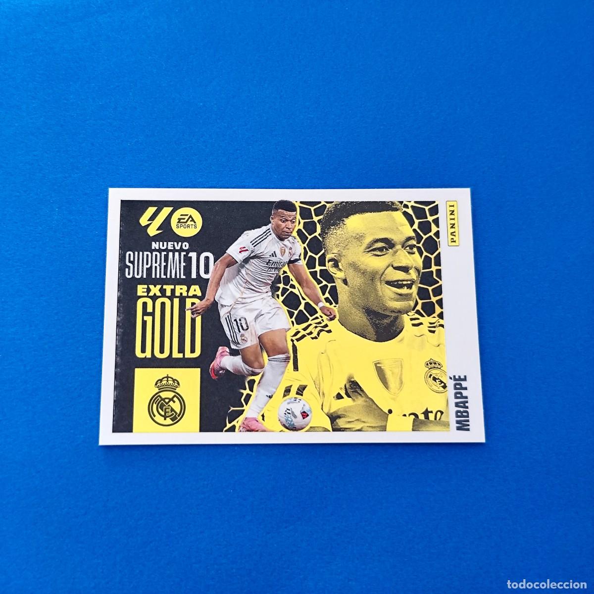 Fu&szlig;ball-Sticker: Liga Este 2025 2026 / 25 26 Extra Gold Supreme 10 Mbapp&eacute; Real Madrid