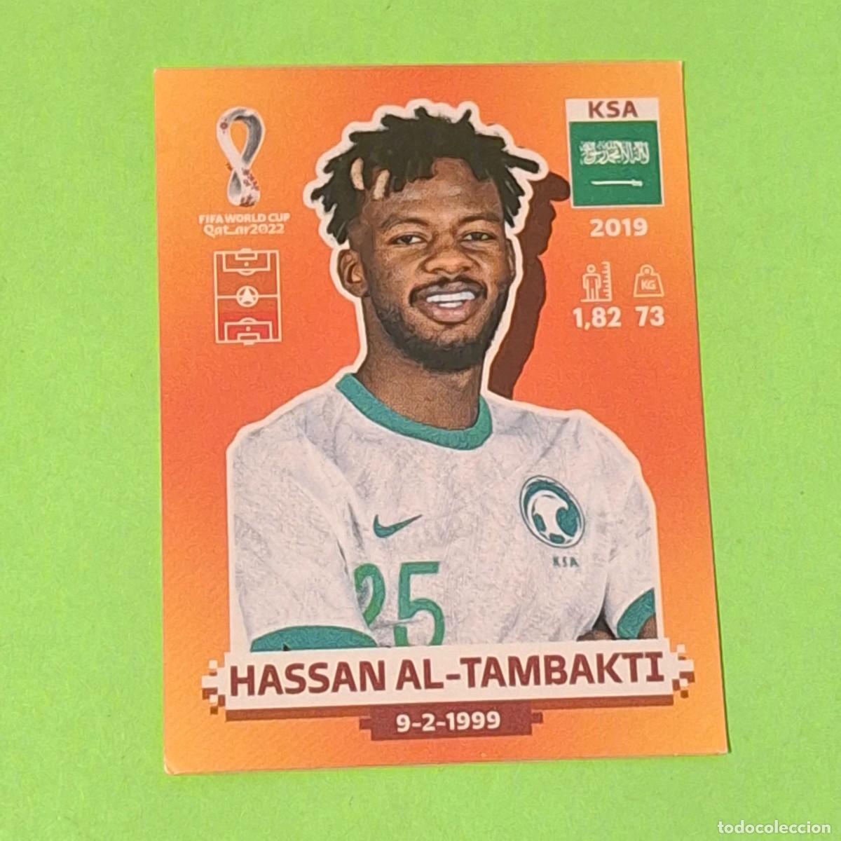Cromos de F&uacute;tbol: WORLD CUP MUNDIAL QATAR 2022 - VERSION NARANJA SUDAMERICA - KSA 9 ARABIA SAUDI - HASSAN AL TAMBAKTI