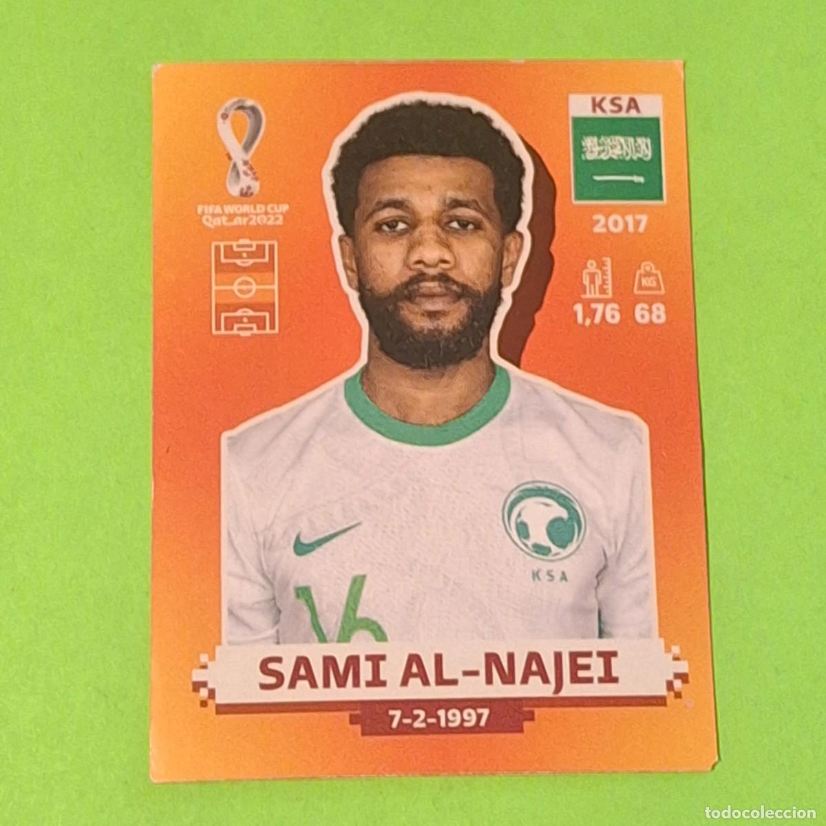 Cromos de F&uacute;tbol: WORLD CUP MUNDIAL QATAR 2022 - VERSION NARANJA SUDAMERICA - KSA 13 ARABIA SAUDI - SAMI AL NAJEI