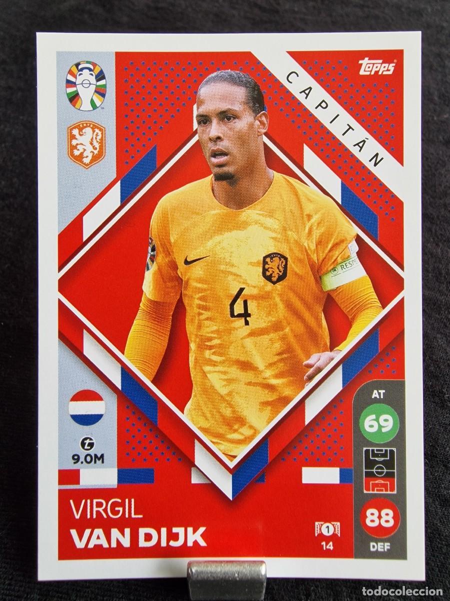 Cromos de F&uacute;tbol: Virgil Dan Dijk 14 - EURO 2024 Lidl Match Attax