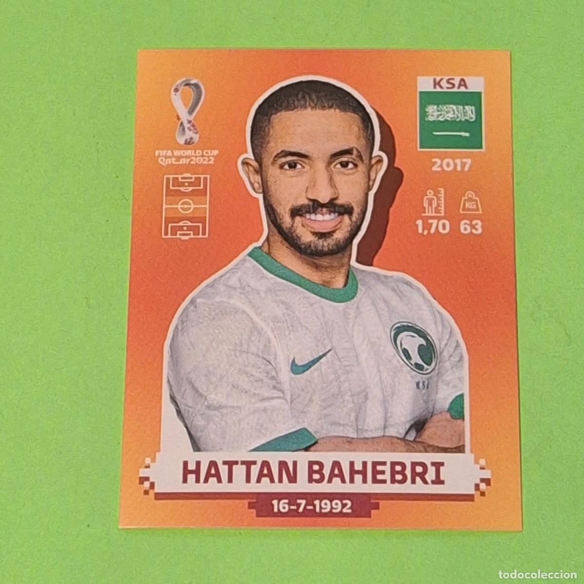 Cromos de F&uacute;tbol: WORLD CUP MUNDIAL QATAR 2022 - VERSION NARANJA SUDAMERICA - KSA 14 ARABIA SAUDI - HATTAN BAHEBRI