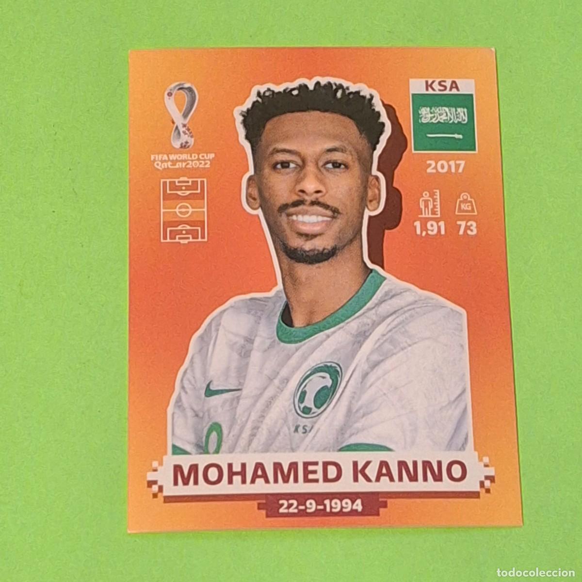 Cromos de F&uacute;tbol: WORLD CUP MUNDIAL QATAR 2022 - VERSION NARANJA SUDAMERICA - KSA 15 ARABIA SAUDI - MOHAMED KANNO