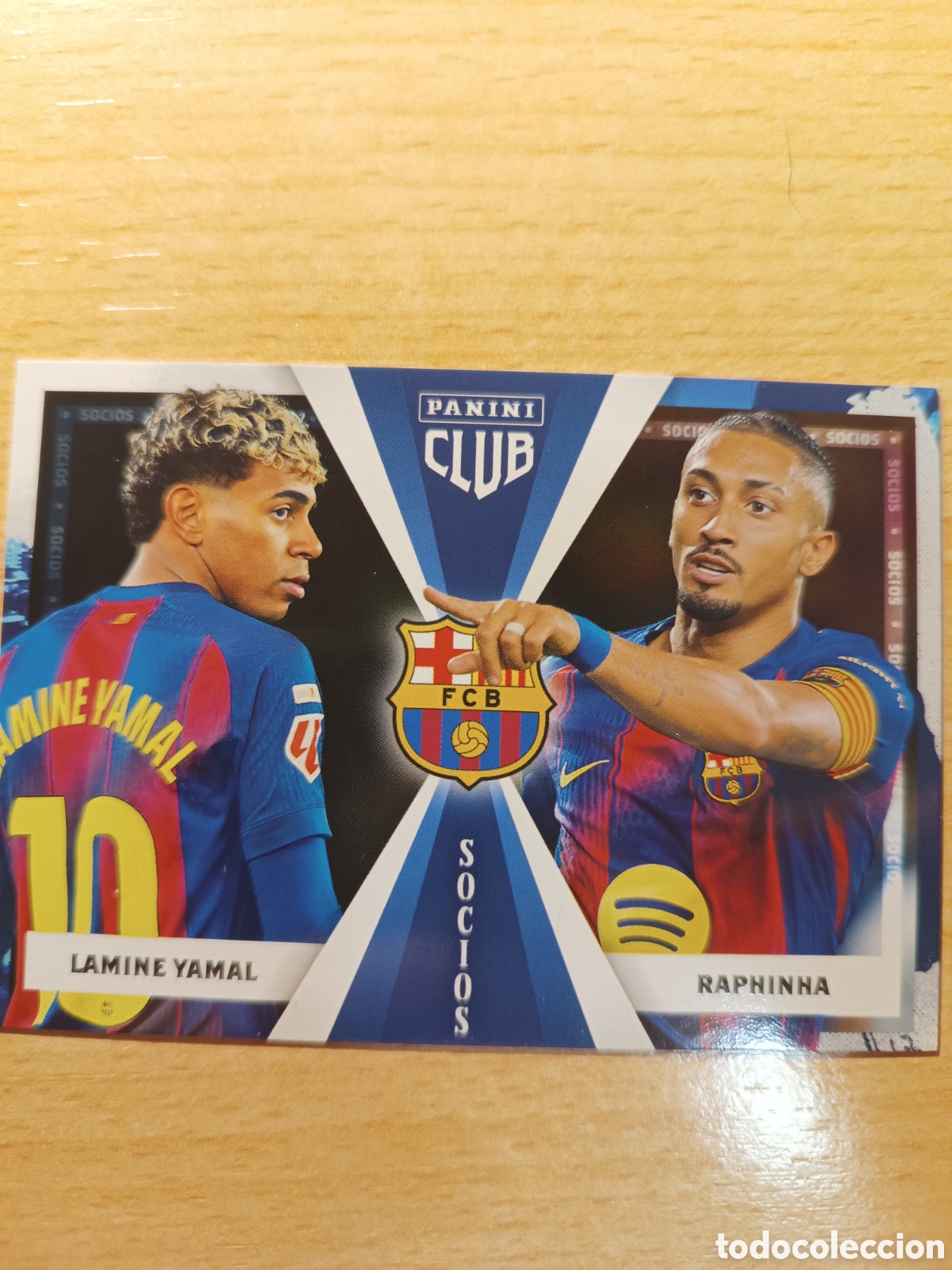 Cromos de F&uacute;tbol: LAMINE YAMAL RAPHINHA SOCIOS PANINI CLUB FC BARCELONA 2025 2026 PANINI 25 26