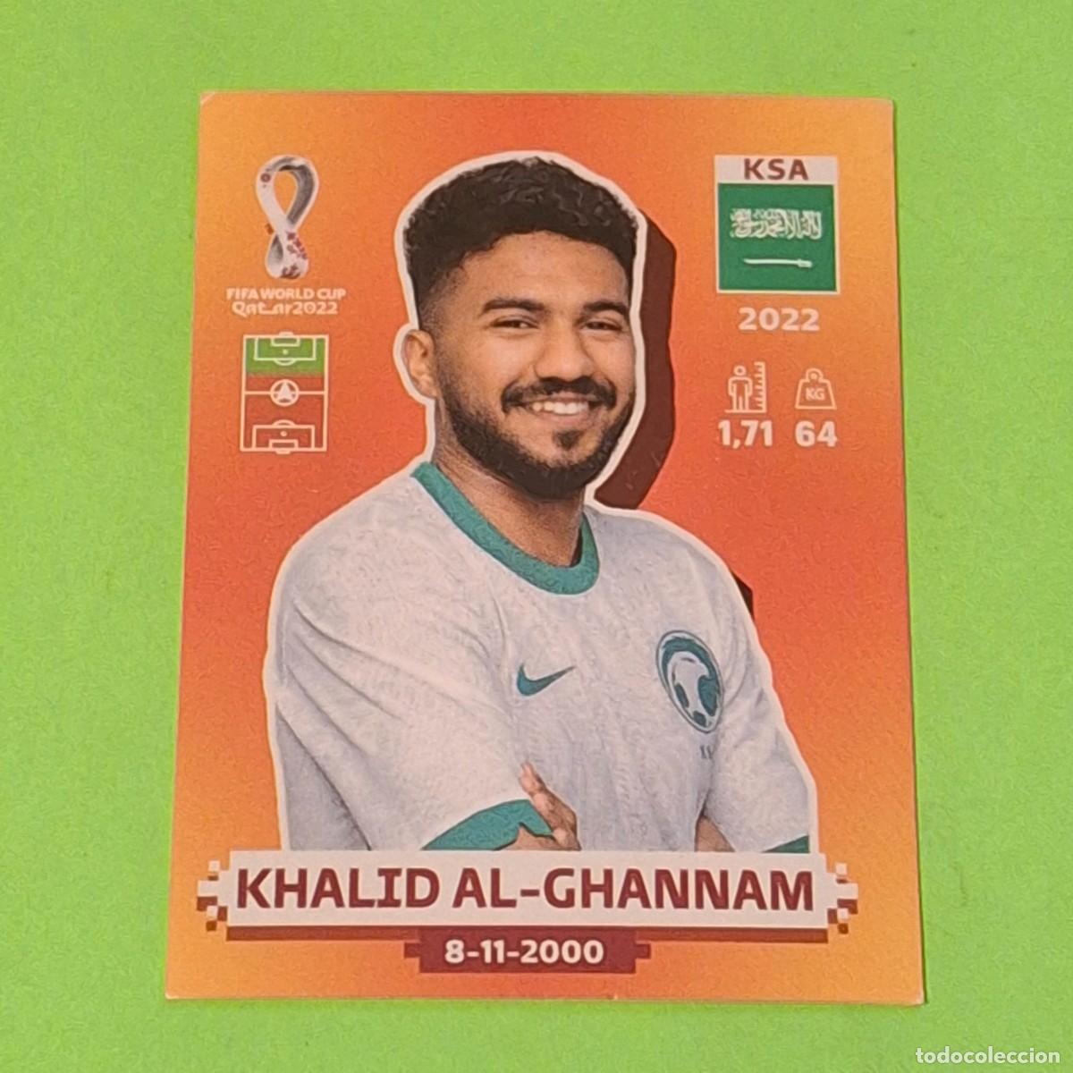 Cromos de F&uacute;tbol: WORLD CUP MUNDIAL QATAR 2022 - VERSION NARANJA SUDAMERICA - KSA 19 ARABIA SAUDI - KHALID AL GHANNAM