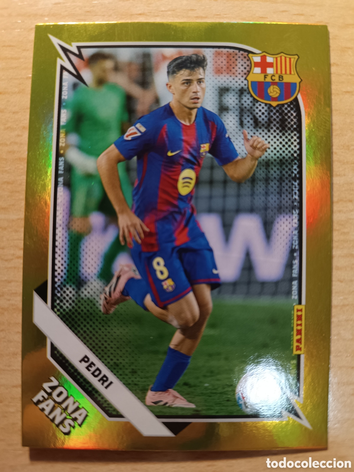 Cromos de F&uacute;tbol: PEDRI ZONA FANS PARALELA ORO PANINI CLUB FC BARCELONA 2025 2026 PANINI 25 26