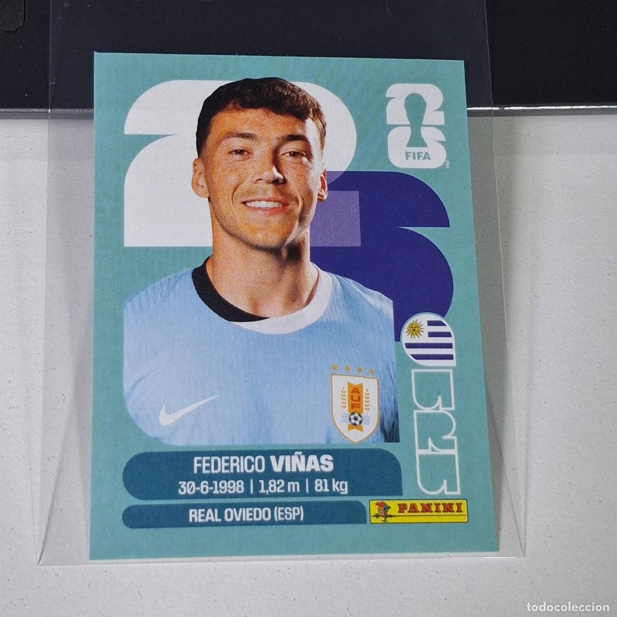 Cromos de F&uacute;tbol: A35 URU18 FEDERICO VI&Ntilde;AS 18 URUGUAY URU MUNDIAL FIFA WORLD CUP 2026 STICKER PANINI