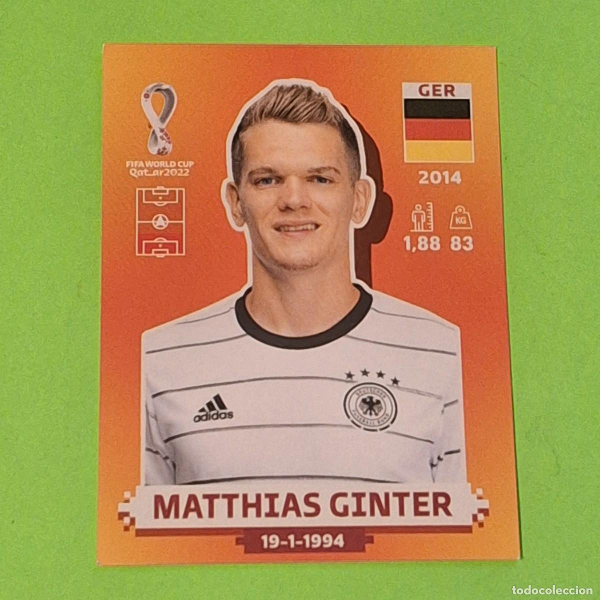 Cromos de F&uacute;tbol: WORLD CUP MUNDIAL QATAR 2022 - VERSION NARANJA SUDAMERICA - GER 4 ALEMANIA - MATTHIAS GINTER