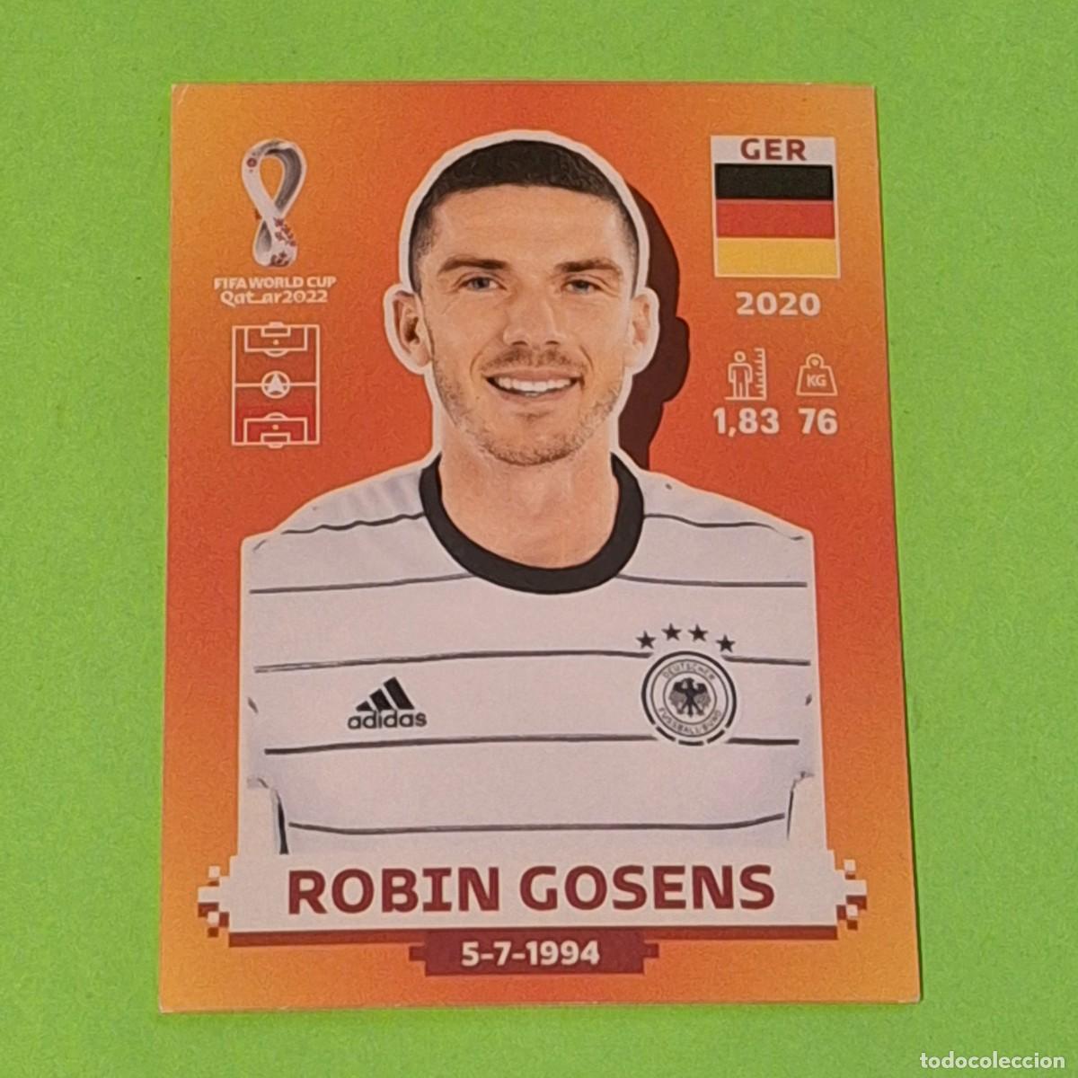 Cromos de F&uacute;tbol: WORLD CUP MUNDIAL QATAR 2022 - VERSION NARANJA SUDAMERICA - GER 5 ALEMANIA - ROBIN GOSENS