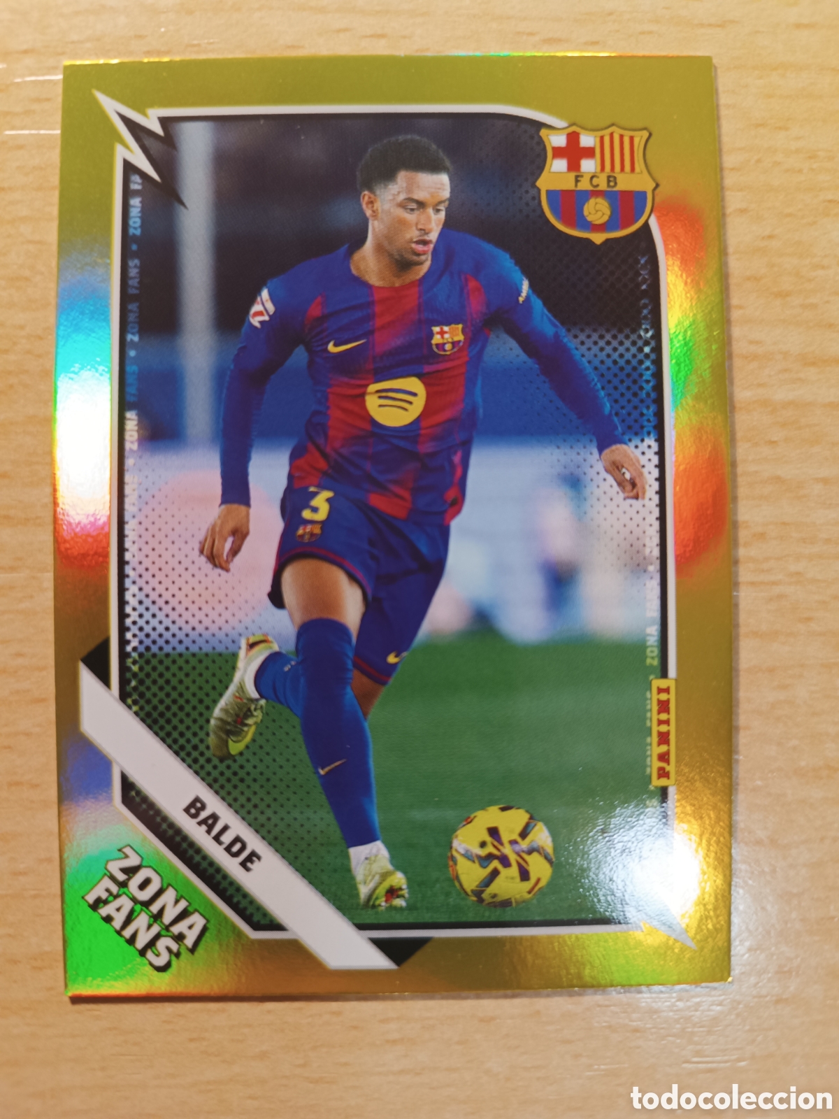 Cromos de F&uacute;tbol: BALDE ZONA FANS PARALELA ORO PANINI CLUB FC BARCELONA 2025 2026 PANINI 25 26