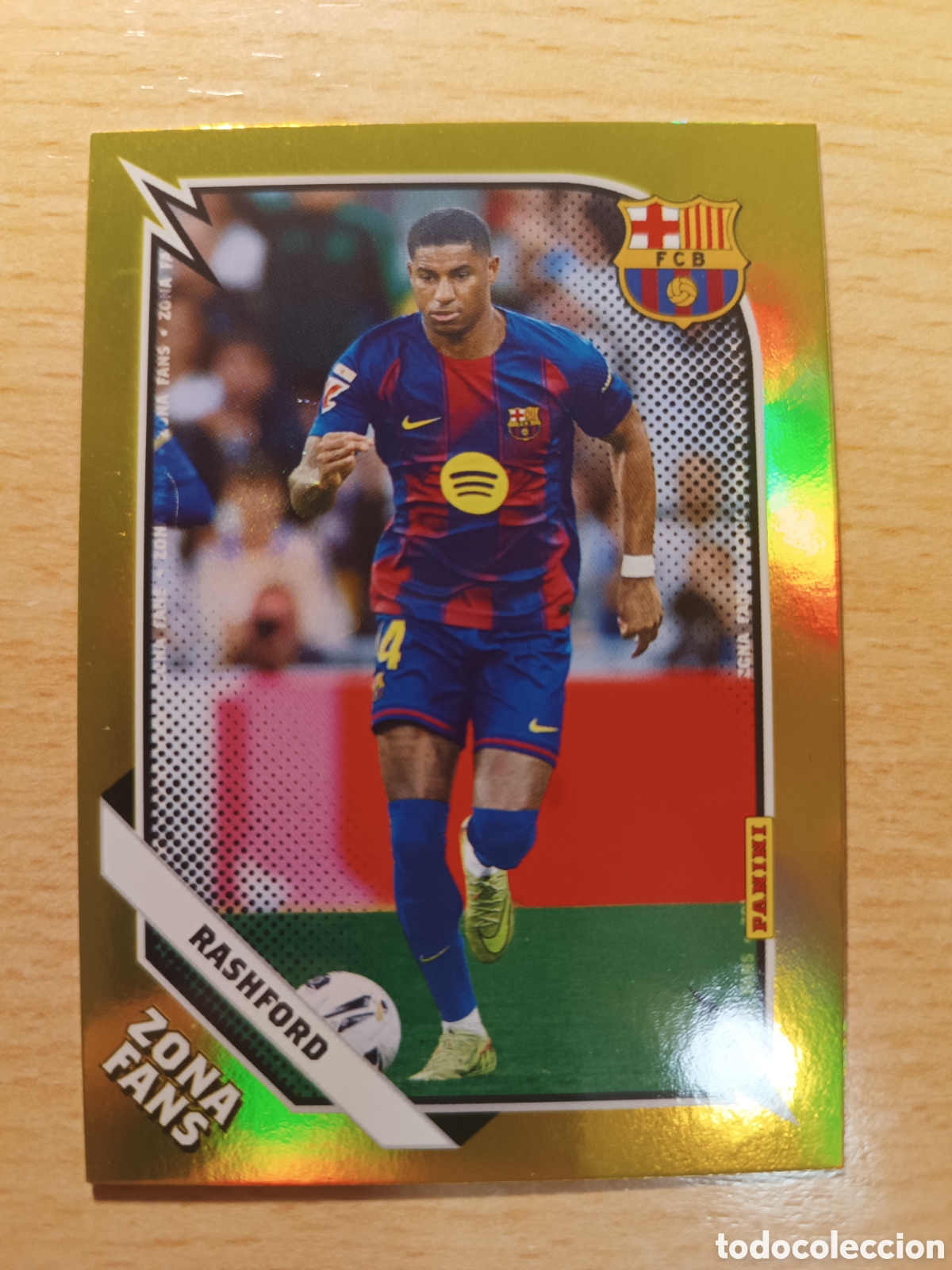 Cromos de F&uacute;tbol: RASHFORD ZONA FANS PARALELA ORO PANINI CLUB FC BARCELONA 2025 2026 PANINI 25 26